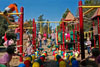 Playground with children, composite